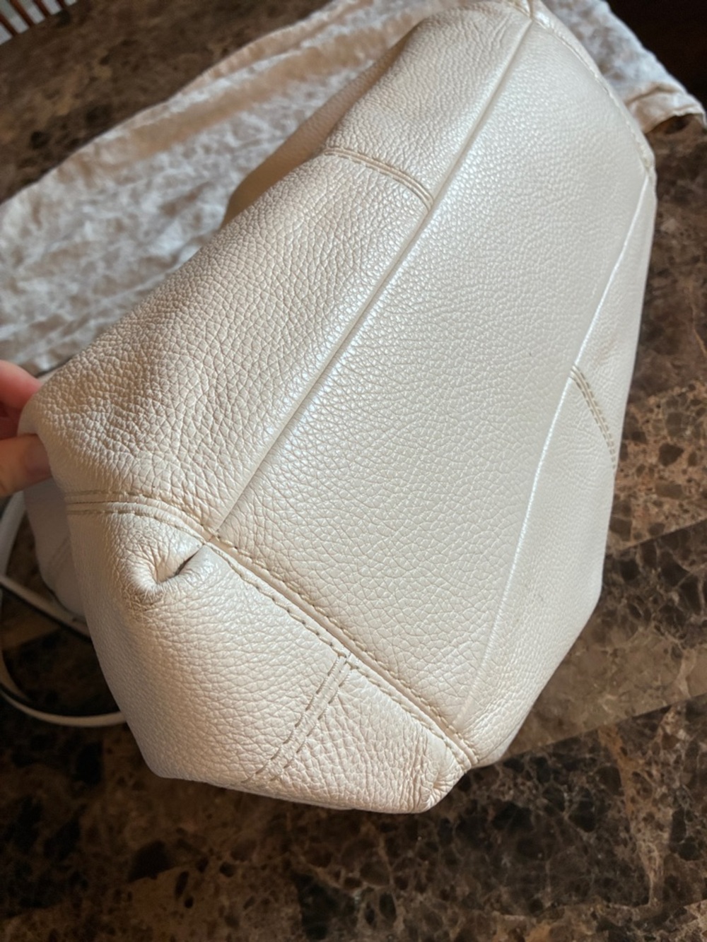 White leather Coach Lexy Shoulder Bag - Picture 8 of 11